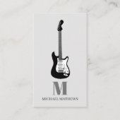 Guitar Songwriter Musician Custom Q R Code Visitekaartje (Voorkant)