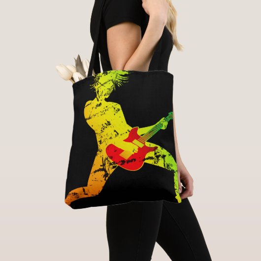 Guitar Speling Rocker Tote Bag (Dichtbij)