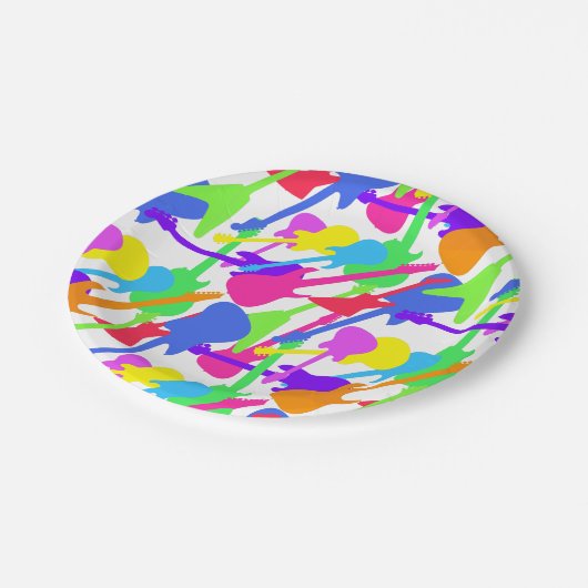 Guitar Splash Pattern Papieren Bordje (Gekanteld)