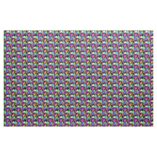 Guitar Splash Pattern Stof (Yard (91,4 cm))