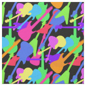 Guitar Splash Pattern Stof (Close Up)