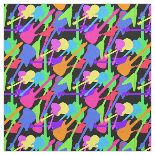 Guitar Splash Pattern Stof (Swatch)