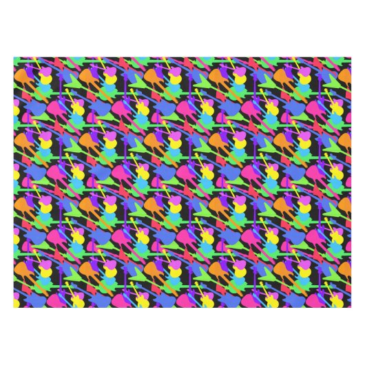 Guitar Splash Pattern Tafelkleed (Voorkant (Horizontaal))
