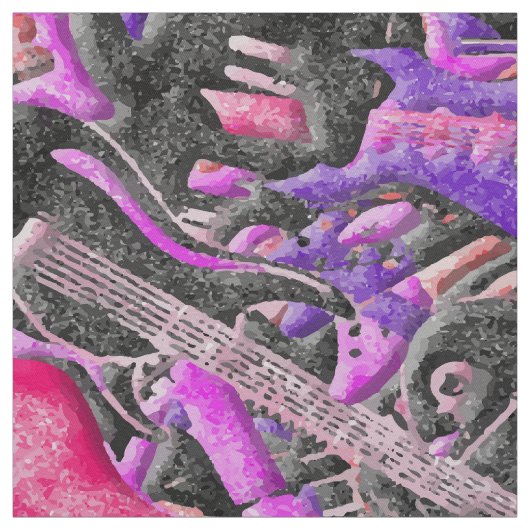 Guitar Sprinkles Fabric Stof (Swatch)