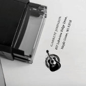 [Guitar Stamp] Custom Acoustic Guitar Address Zelfinktende Stempel