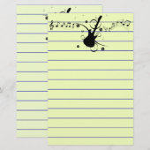 Guitar Stationery Briefpapier (Voorkant / Achterkant)