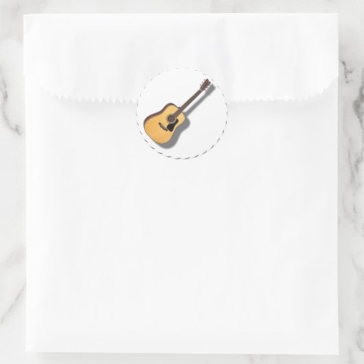 GUITAR-STICKER RONDE STICKER (Tas)