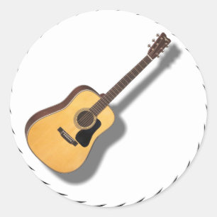 GUITAR-STICKER RONDE STICKER