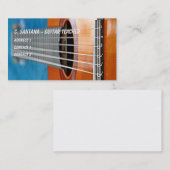 Guitar strings closeup visitekaartje (Voorkant / Achterkant)