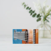 Guitar strings closeup visitekaartje (Staand voorkant)