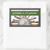 GUITAR STRINGS IN THE SUN RECHTHOEKIGE STICKER (Tas)