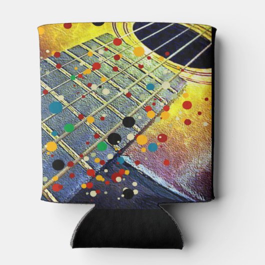 Guitar Strings Musical Waterverf Blikjeskoeler (Achterkant)