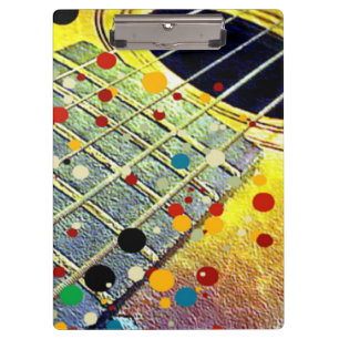 Guitar Strings Musical Waterverf Klembord