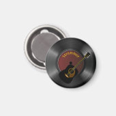 Guitar Strummer Editable Text Magneet (Voorkant / Achterkant)