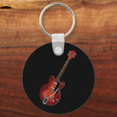 Guitar Sunburst Hollow Sleutelhanger (Voorkant)
