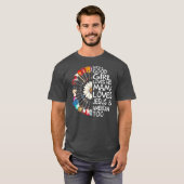 Guitar Sunflower Girl houdt van haar mama T-shirt (Voorkant volledig)
