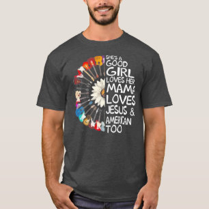 Guitar Sunflower Girl houdt van haar mama T-shirt