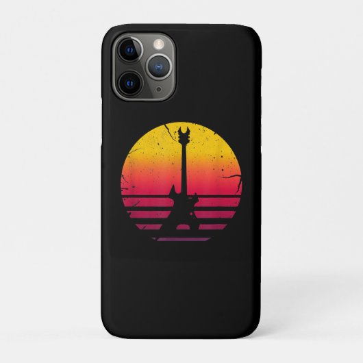 Guitar Sunset Electric Rock Music Lover Instrument Case-Mate iPhone Case (Achterkant)