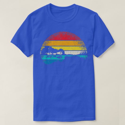 Guitar Sunset rees City Lake Reflection Re T-shirt (Design voorkant)
