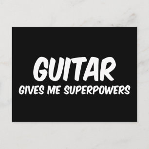 Guitar Supergrootmachten Funny Superheld Music Briefkaart