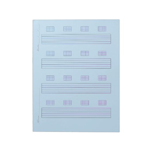 Guitar Tab Paper – Printable Tablature Template Notitieblok (Linkerzijde)