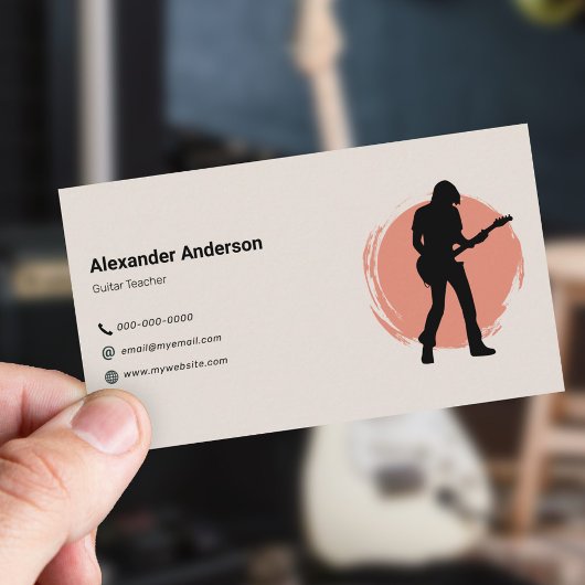 Guitar Teacher Business Card Visitekaartje
