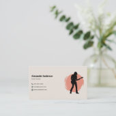 Guitar Teacher Business Card Visitekaartje (Staand voorkant)