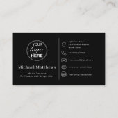 Guitar Teacher Custom Logo Social Media Icon Visitekaartje (Achterkant)