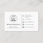 Guitar Teacher Custom Logo Social Media Icon Visitekaartje (Achterkant)