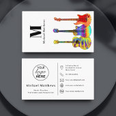 Guitar Teacher Custom Logo Social Media Icon Visitekaartje