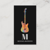 Guitar Teacher Custom QR Code Visitekaartje (Voorkant)