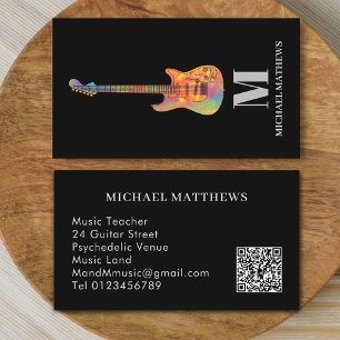 Guitar Teacher Custom QR Code Visitekaartje