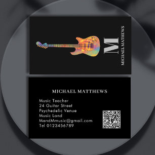 Guitar Teacher Custom QR Code Visitekaartje