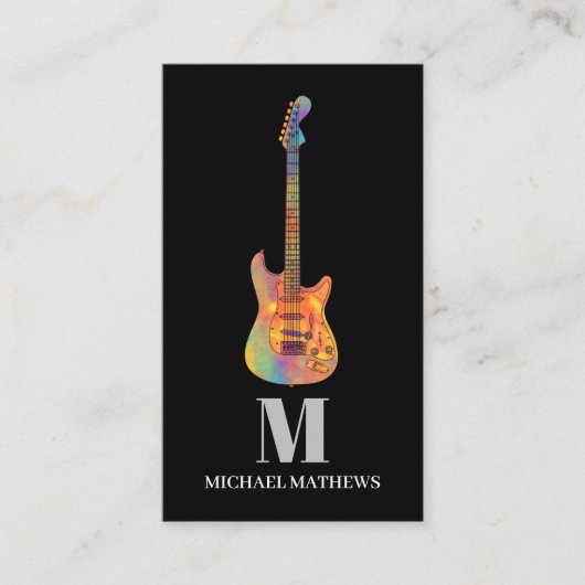 Guitar Teacher Custom Visitekaartje (Voorkant)