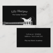 Guitar Teacher | Elektrische en akoestische lessen Contactkaartje (Voorkant / Achterkant)