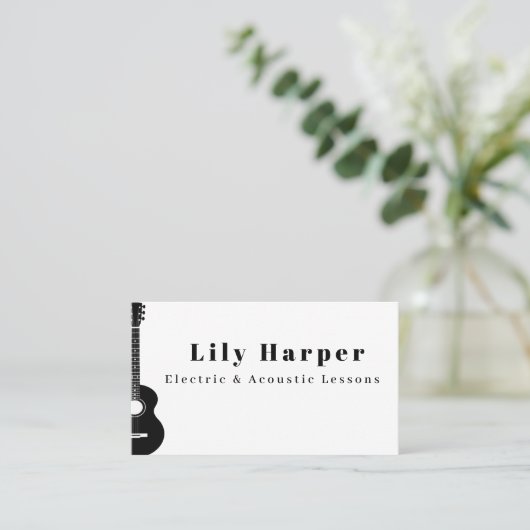 Guitar Teacher | Elektrische en akoestische lessen Contactkaartje (Staand voorkant)