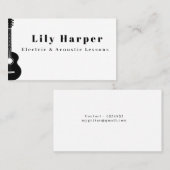 Guitar Teacher | Elektrische en akoestische lessen Contactkaartje (Voorkant / Achterkant)
