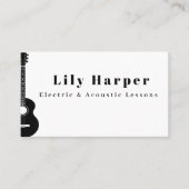 Guitar Teacher | Elektrische en akoestische lessen Contactkaartje (Voorkant)