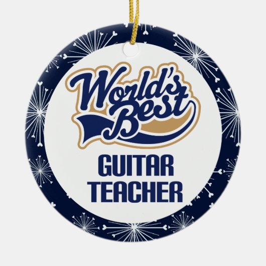 Guitar Teacher Gift Ornament (Voorkant)