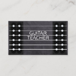 Guitar Teacher Lessons Music Instructor Cool Chalk Visitekaartje