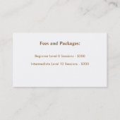 Guitar Teacher Musician Visitekaartjes (Achterkant)