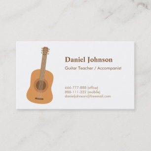 Guitar Teacher Musician Visitekaartjes