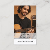Guitar Teacher QR Code Photo Visitekaartje (Voorkant)