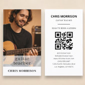 Guitar Teacher QR Code Photo Visitekaartje