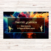 Guitar Teacher Visitekaartje w Cool Color Splash