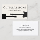 Guitar Teacher Zwart Wit Visitekaartje (Voorkant / Achterkant)