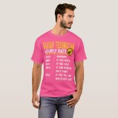 Guitar-technicus Uurly Rate - Funny Guitar Tech T-shirt (Voorkant volledig)