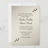 Guitar Theme Antiek Gold Wedding Uitnodiging (Voorkant)