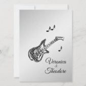 Guitar Theme Weddenschap 5,5 x 7,5 inch Kaart (Achterkant)