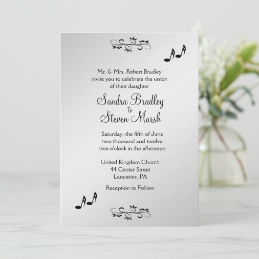 Guitar Theme Weddenschap 5 x 7 inch Kaart (Staand voorkant)